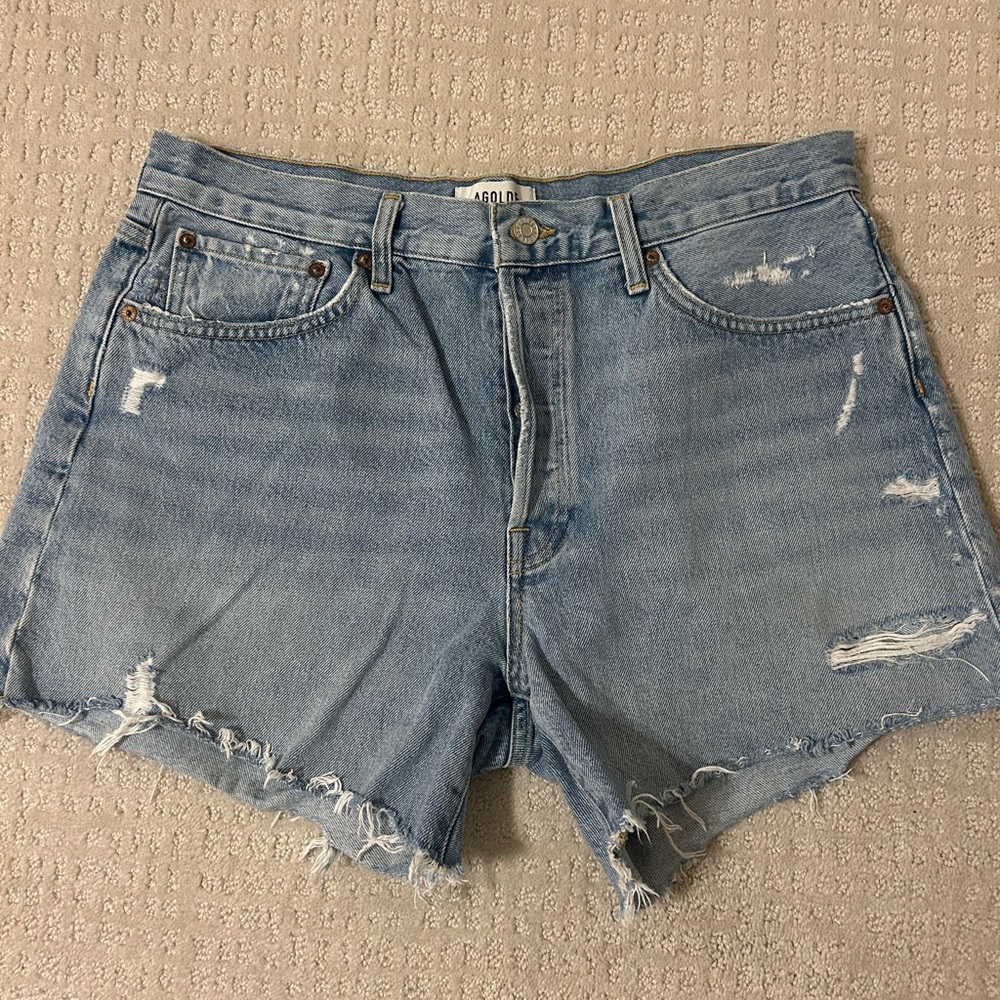 AGOLDE Women's Blue Denim Shorts